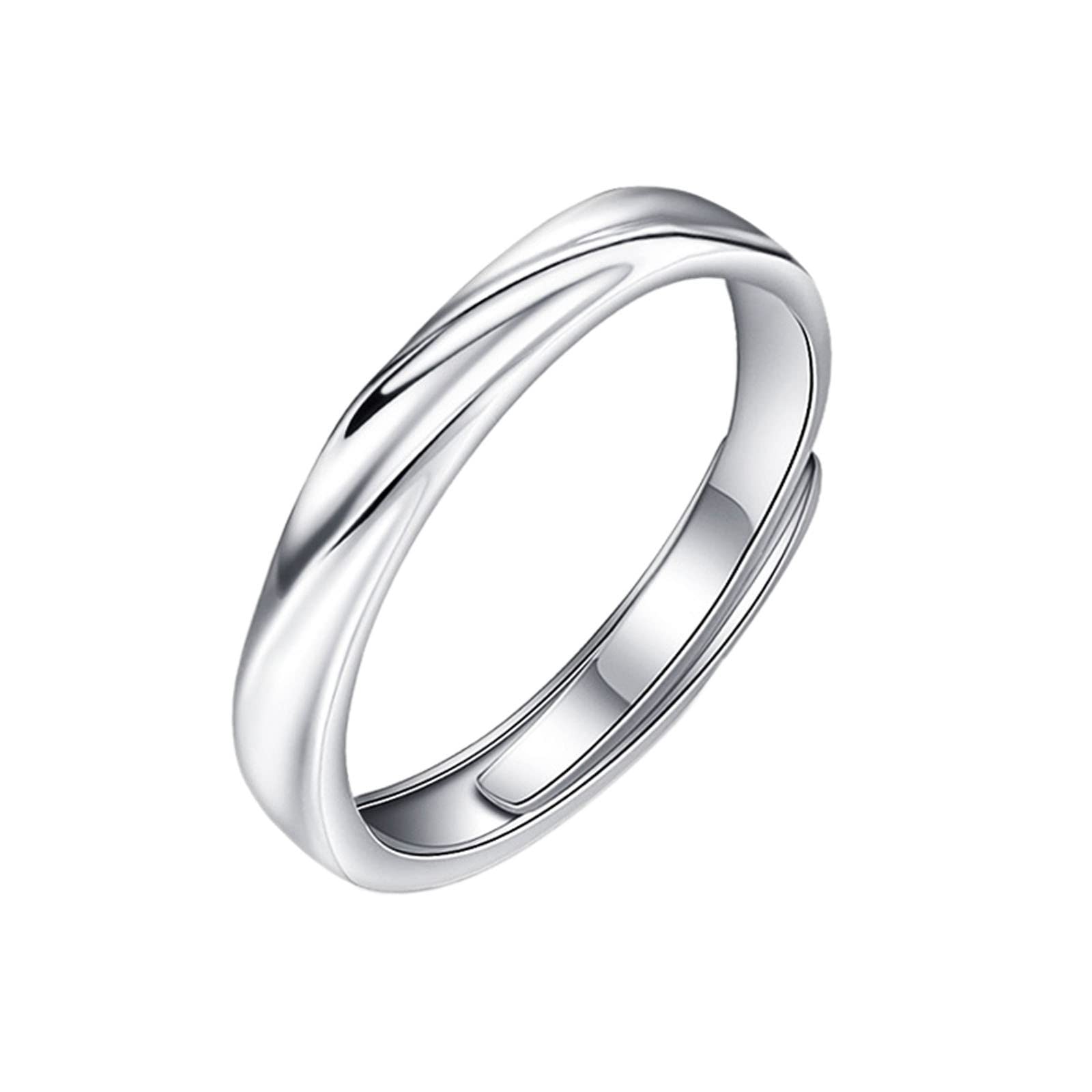 PAMTIER Unisex Titanium Steel Twist Ring - 3mm Dainty Minimalist Stackable Band - View #8
