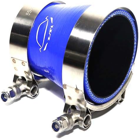 Mangueira Redutora de Silicone Reforçada TMKOOL 2"–2,25" com Abraçadeiras T-Bolt – Azul