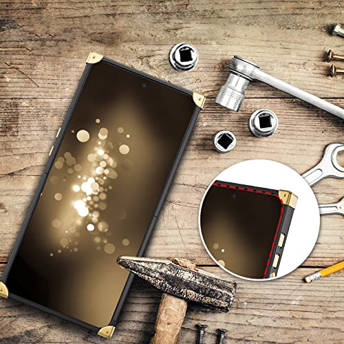Wollony For Samsung Galaxy Z Flip 4 Case Luxury Leather Square Case For Women Metal Edge Shockproof Protective Cover Soft Tpu Slim Case For Galaxy Z Flip 4 Brown #TOP7