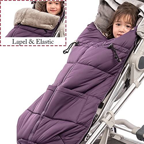 Stroller Footmuff – Universal Winter Thicken Bunting Sleeping Bag, Water Repellent Cover, Shearing Blanket, Fits All Pushchair/Pram/Car Seats with Warm Hand Gloves/Warmmuffs Stroller Footmuff – Universal Winter Thicken Bunting Sleeping Bag, Water Repellent Cover, Shearing Blanket, Fits All Pushchair/Pram/Car Seats with Warm Hand Gloves/Warmmuffs