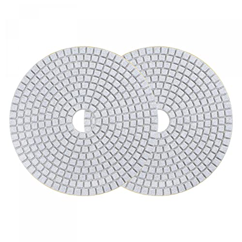 Image of uxcell Diamond Polishing Pad 5-Inch 100 Grits Wet /Dry Grinding for Stone Concrete Marble Countertop Floor 2pcs