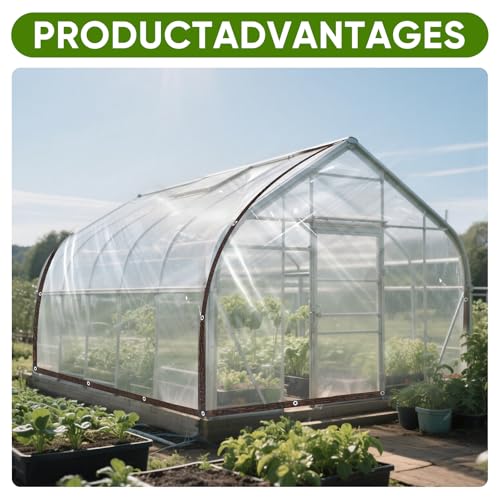 VOLA MANNER 6x10FT Clear Tarp 10Mil Clear Tarps Heavy Duty Waterproof by VOLA MANNER - Used condition - Image 7