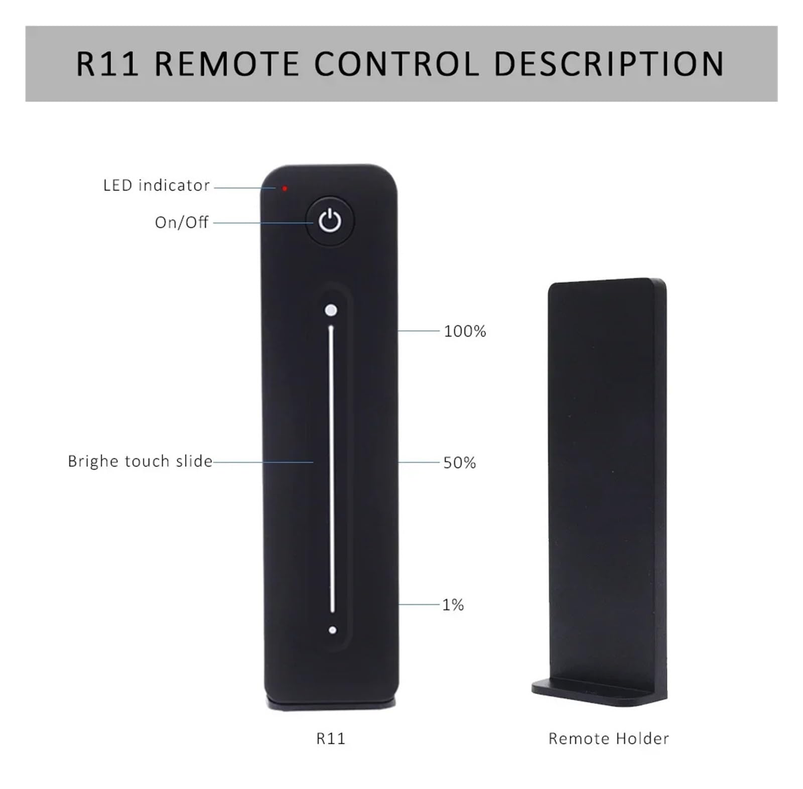 DC12V 24V 36V LED Dimmer PWM 2,4G Helligkeit Einstellung Touch Fernbedienung Schalter Monochrome LED Licht V1(1-Zone TW1-B)