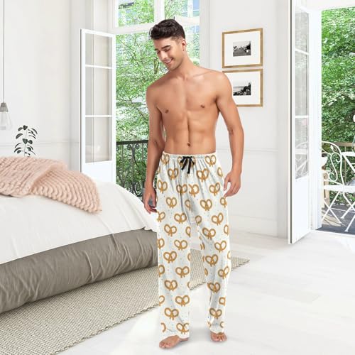 Baked Pretzels Dots Mens Pajama Pants Men's Pajama Bottoms Soft Sleep Pjs Lounge Pants S2