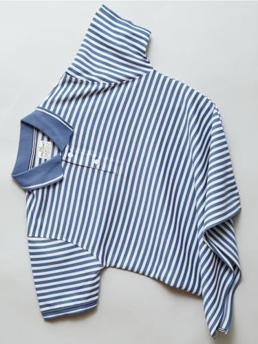 Image of Mack Jonney Men's Striped Cotton Rich Collar Neck T Shirt | Collar Tshirts | Half Sleeves | Striped-Regular Fit-MM423-nw
