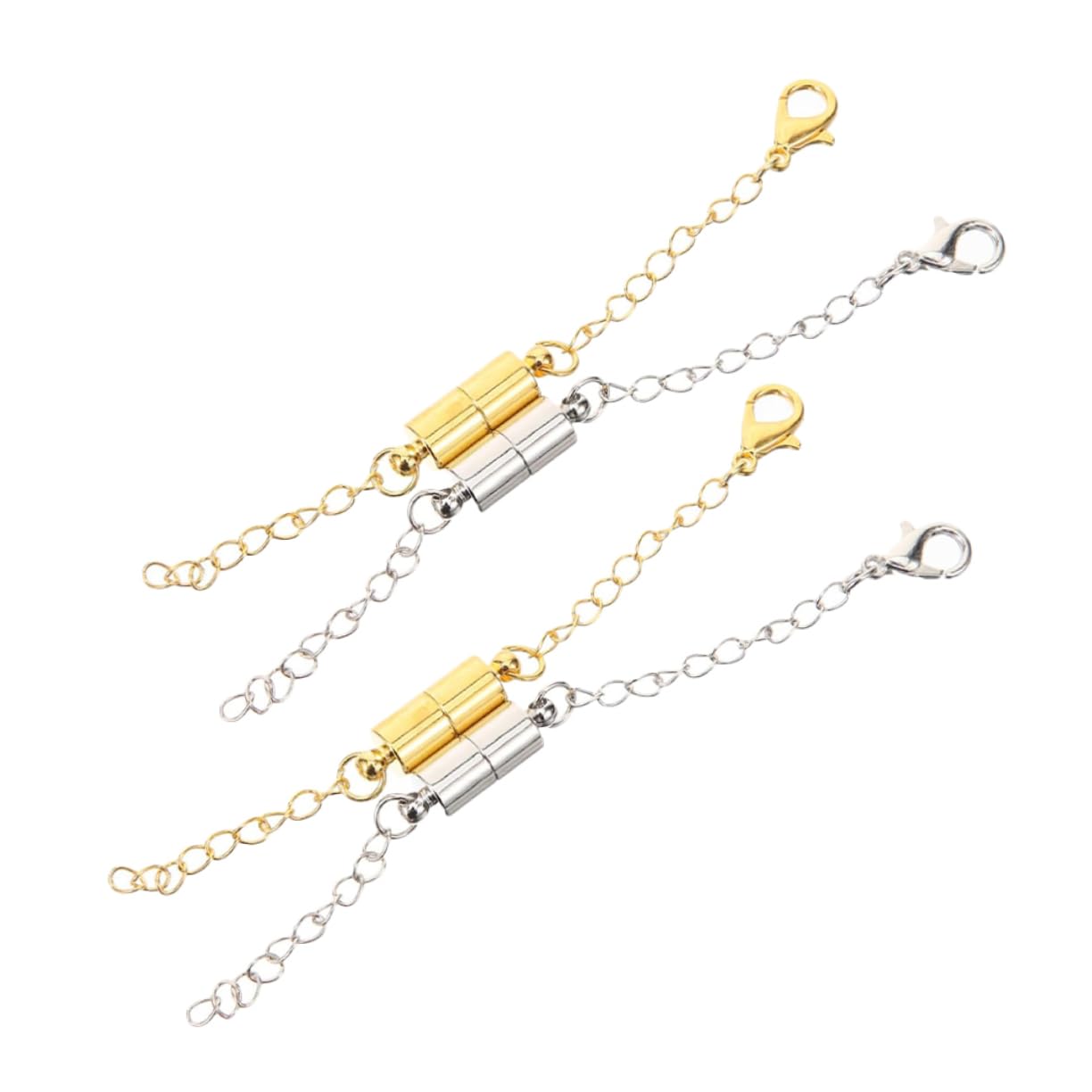 Operitacx 20pares Extensor De Collar Magnético De Cadena De Extensión Con Cierre De Langosta Para Joyas y Conectores De Joyería