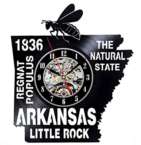 The Arkansas Festplatte Vinyl Wanduhr Home Art Décor CD Silent Dekoration-Moderne Design Wand Kunst Vinyl Wanduhr