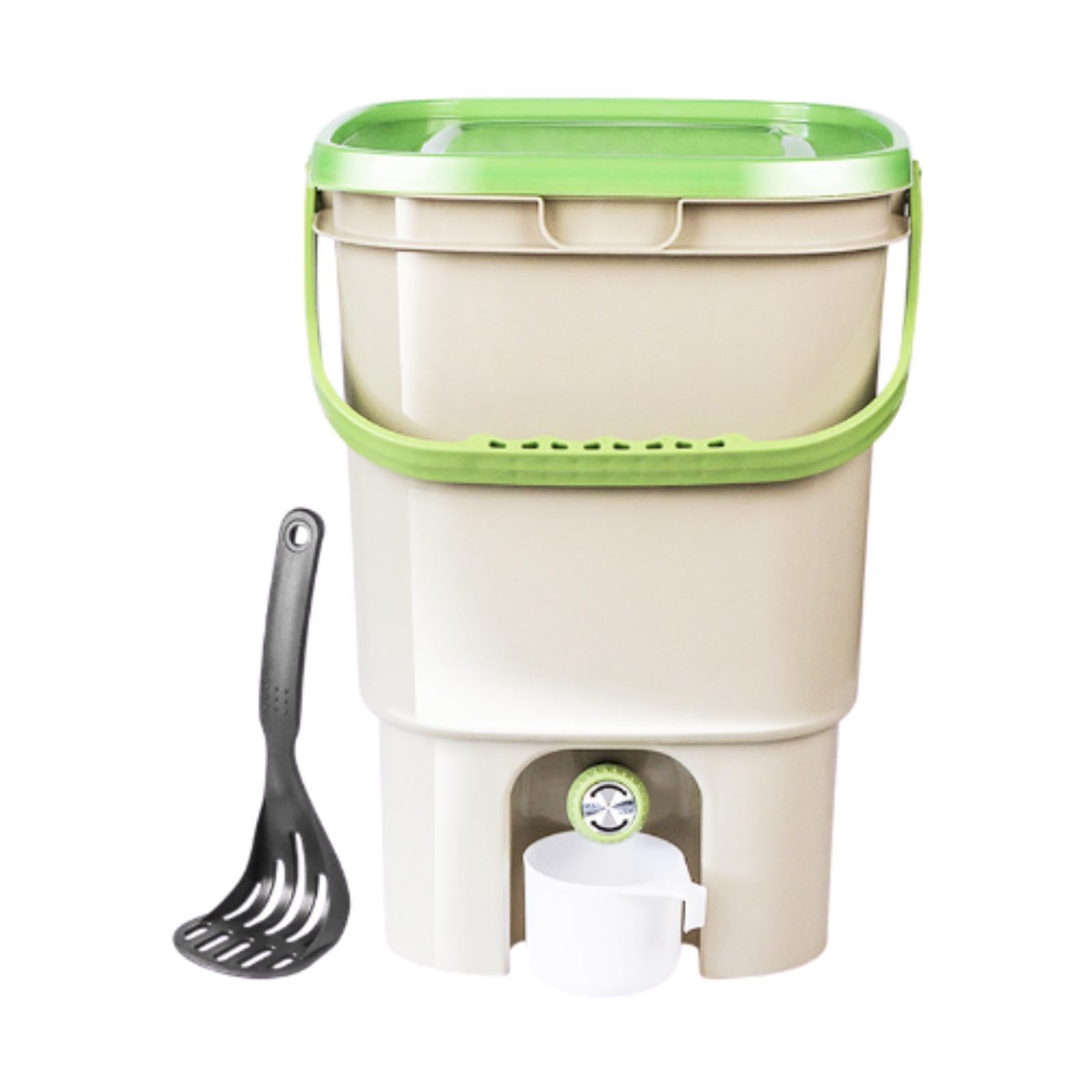 CALANDIS™ 21L Kitchen Compost Bin Sealed Compost Bucket for Yard Garden Indoor Outdoor Light Green | Garden Compost Bins | Composting & Yard Waste | Gardening Supplies | I2-picture-25