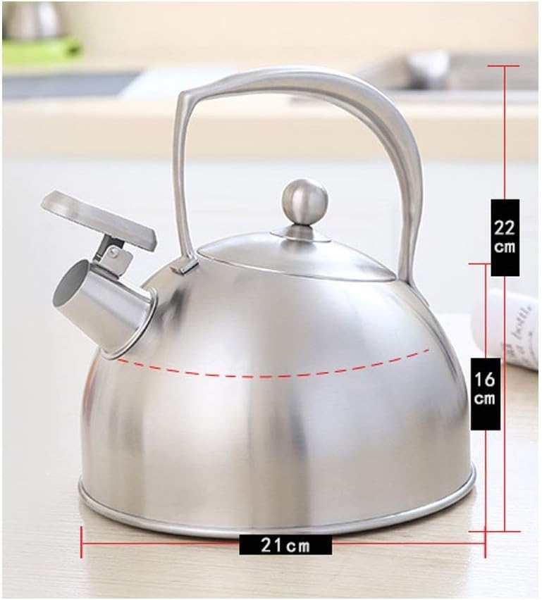 Stove-top Stainless Steel Hot Water Kettle with Ergonomic Handle Whistling