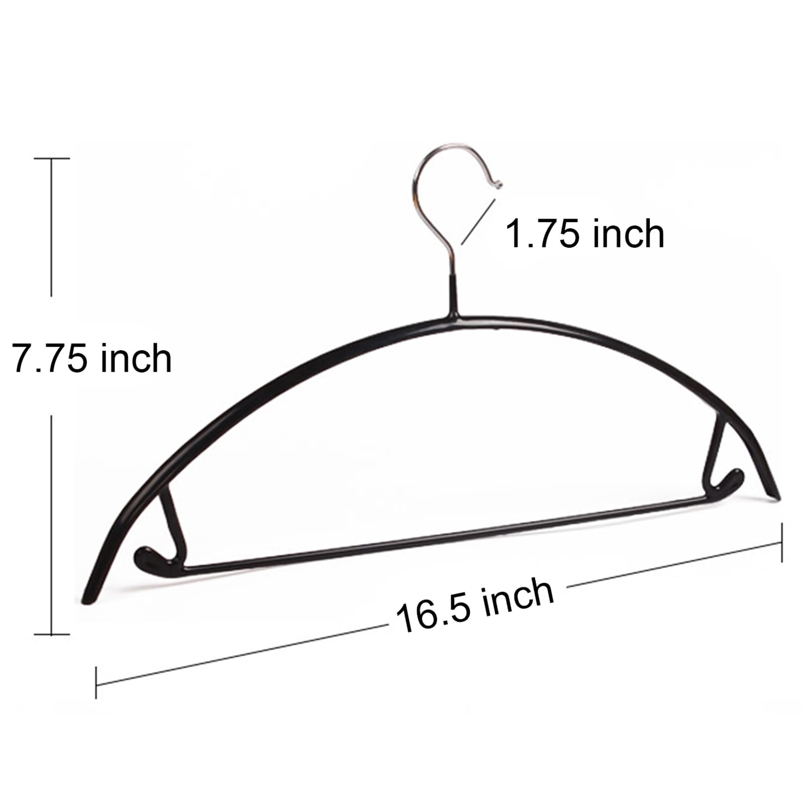 Cocomaya Lot De 10 Cintres Pour Vêtements - Cintre Métallique 43 Cm Blanc, Revêtement Caoutchouc Anti-Dérapant Sans Bosse - Pour Costume, Robe, Manteau (Vestiaire, Rangement