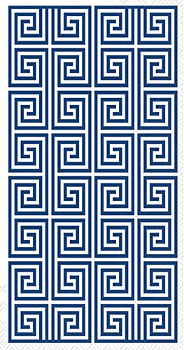 IHR Ideal Home Range Dinner Napkins Disposable 3-Ply Paper Hand Towels, 8.5" x 4.5", Geometric, 16-Count