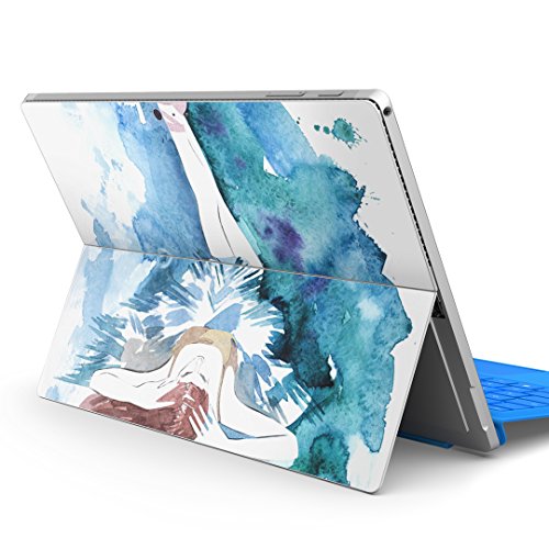 igsticker Surface pro7 (2019) pro6 pro2017 pro4 専用 スキンシール サーフェス ノートブック ノートパソコン カバー ケース フィルム ステッカー アクセサリー 保護 014390 人物 バレエ イラスト