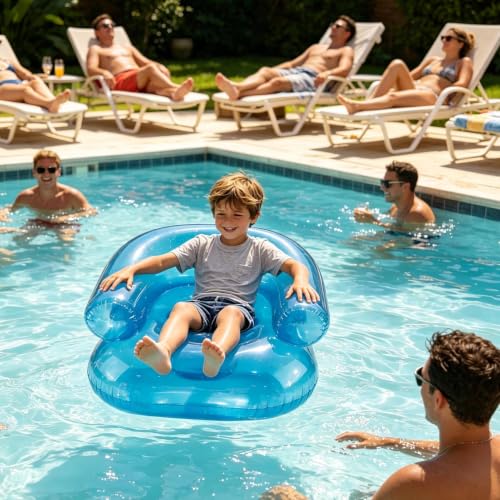 Silla inflable de PVC grueso impermeable para camping y playa 4