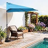 ABCCANOPY Patio Umbrella 11FT - Outdoor Half Umbrellas for Patio, Backyard, Garden, Deck (Turquoise)