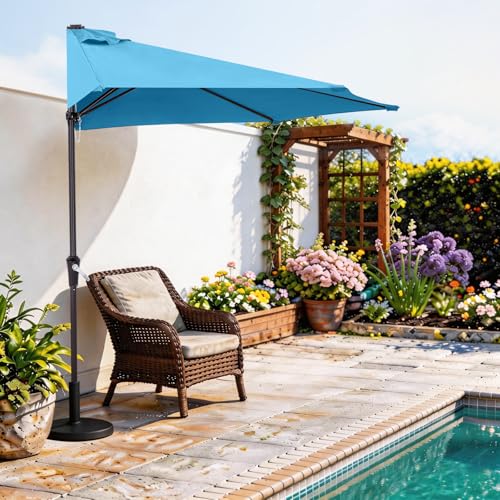ABCCANOPY Patio Umbrella Outdoor Half Umbrellas for Patio, Backyard, Garden, Deck