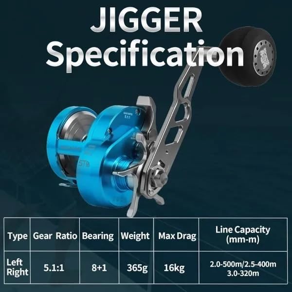RYOBI RANMI JIGGER BT50 Slow Jigging Fishing Reel (right