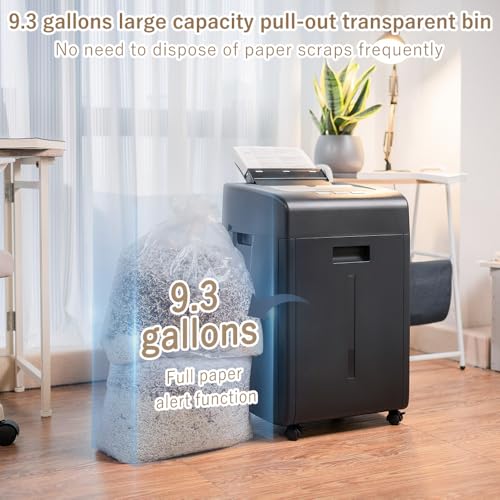Effeluviate Commercial Autofeed Paper Shredder: 200 Sheets P-5 Micro Cut Shreds CDs/Cards/Staples 60-Min Continuous Run Anti-Jam 9.3 Gal Bin Quiet Heavy Duty for Home Office School Business - Black by Effeluviate - Image 4