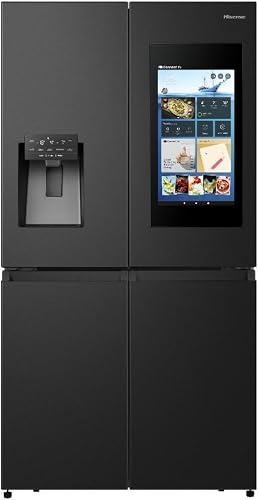 Hisense Pureflat Eclipse RQ760N4IFE Plumbed Total No Frost American Fridge Freezer - Black - E Rated - 1