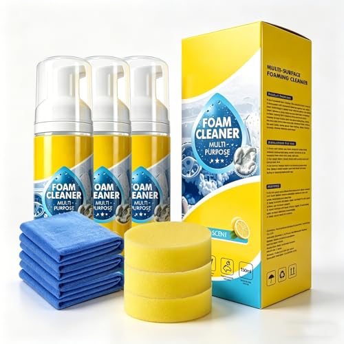 Scappof 4-in-1 Multi-Enzyme Foam Spray Cleaner 2026 New Car Interior Cleaner Portable Upholstery Cleaner for Kitchen Durable Foam Cleaner for Sofa and Home Suitable for Living Room (1)