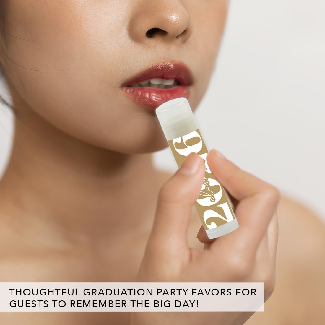 Andaz Press Personalized Lip Balm Class of 2026 Graduation Party Favors for Guests, Polk Dots with Custom Name Graduation Decorations 2026, Party Decorations Supplies, Bulk 12 Pack Lip Balms