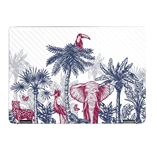 MightySkins Carbon Fiber Skin Compatible with Lenovo IdeaPad Flex 5 16" (2022) Full Wrap Kit - Tropical Jungle | Protective, Durable Textured Carbon Fiber Finish | Easy to Apply | Made in The USA