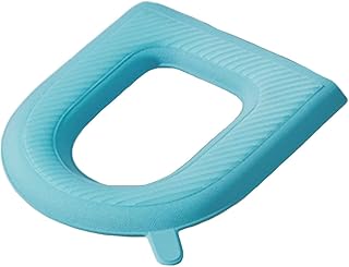 Nocwpsi 2 fundas impermeables para asiento de inodoro, almohadillas universales de silicona portátiles para asiento de inodoro, color azul