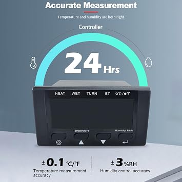 HT-10 Egg Incubator Temperature Controller, 220V/110V Digital Temperature Controller Full Automatic Control Incubator Temp Humidity Controller
