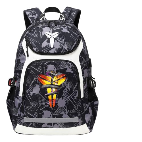 Sac à dos de voyage léger grande capacité noir Mamba homme femme et ado