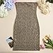 jascaela Womens Sequin Strapless Dress Sleeveless Tube Dress Prom Party Sexy Mini Bodycon Dress Gold