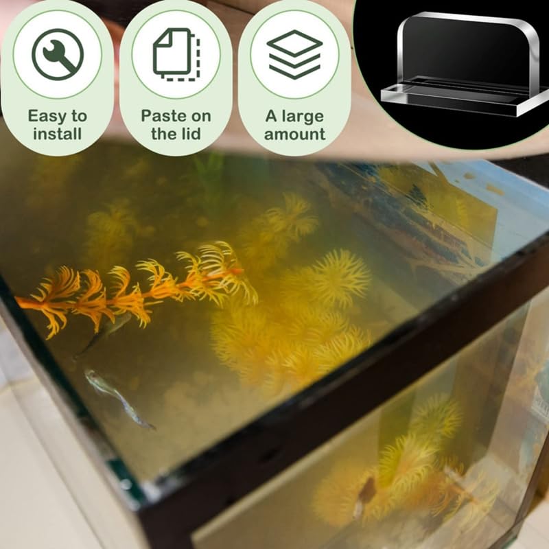 6 manijas de tapa de acuario de acrílico transparente para tapa de acuario de peceras de repuesto