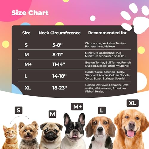 Image of Inflatable Dog Cone Collar for Dogs and Cats, Dog Neck Collar Recovery E Collar Alternative After Surgery, Elizabethan Collar Alternatives for Dogs Recovery (Pink Blue, XL)