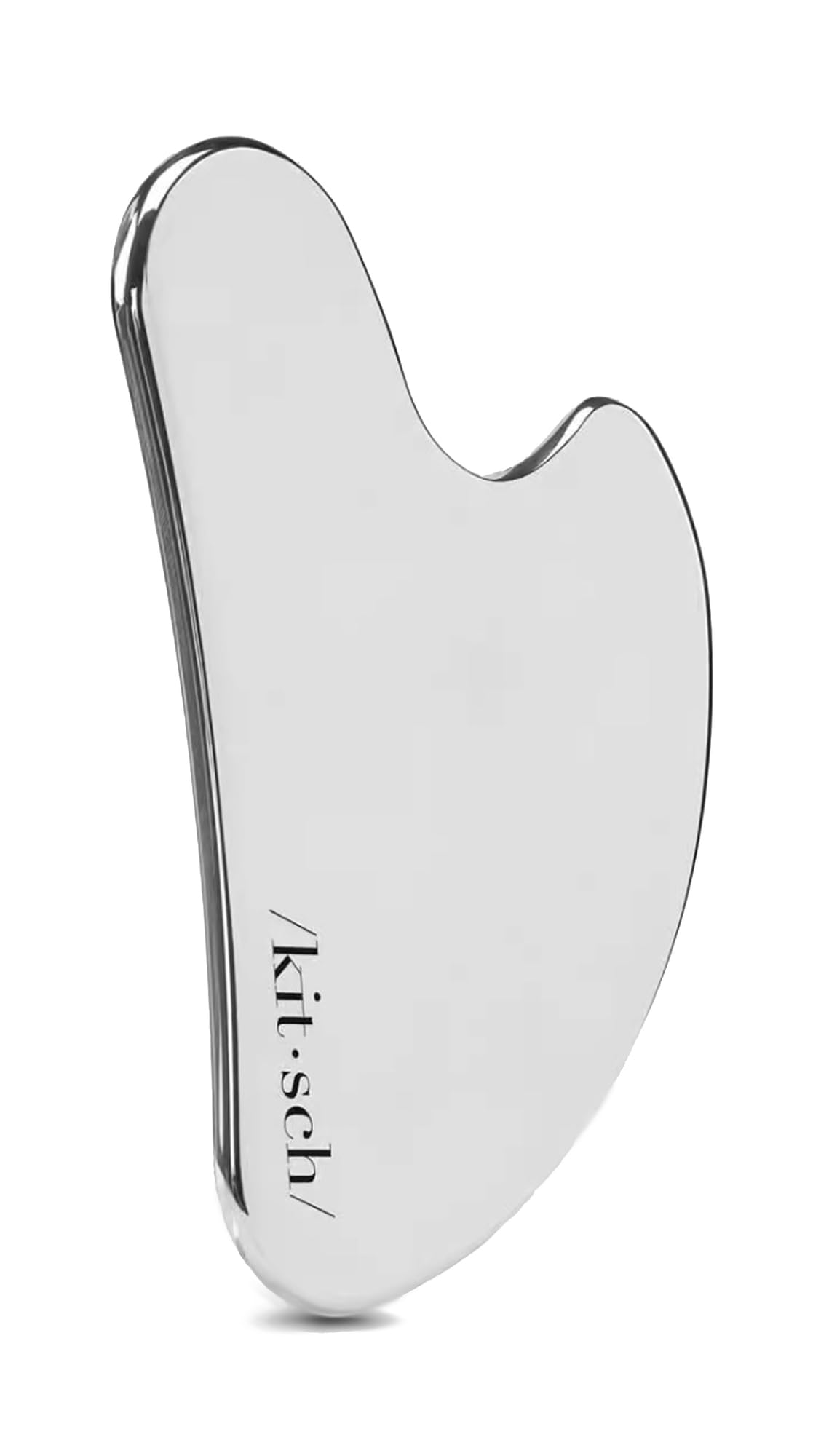 Kitsch Stainless Steel Gua Sha Facial Tools - Guasha Tool for Face, Face Sculpting Tool, Jawline Shaper, Double Chin Reducer, Body Gua Sha Tools, Lymphatic Drainage Massager, Facial Skin Care - Silver