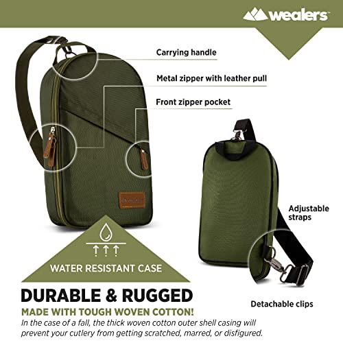 Camp Kitchen Cooking Utensil Set Travel Organizer Grill Accessories Portable Compact Gear For Backpacking Bbq Camping Hiking Travel Cookware Kit Water Resistant Case (Green 13 Piece Set) #TOP5