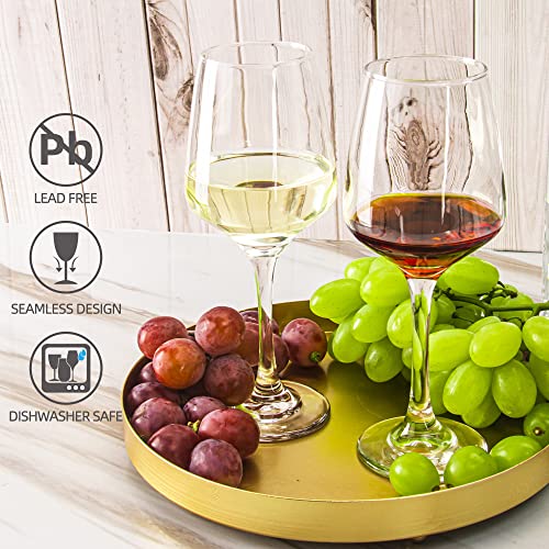 Foto von HAKEEMI Weißweingläser 8er-Set, klare Langstiel-Weingläser, spülmaschinenfest (360 ml)