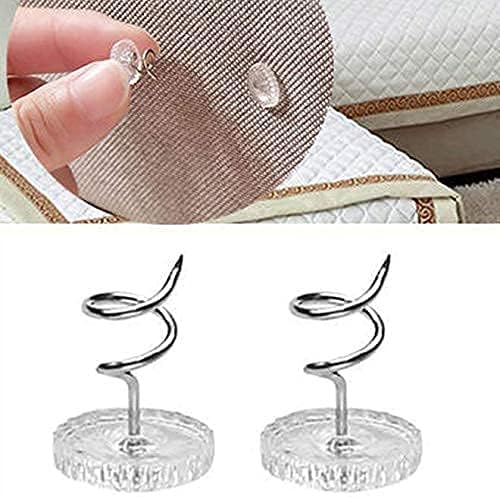 100 Pcs Clear Heads Twist Pins, Plastic Head Upholstery Pin for Couch Chair Car Sofa Healiner Repair Loose Drapery Craft