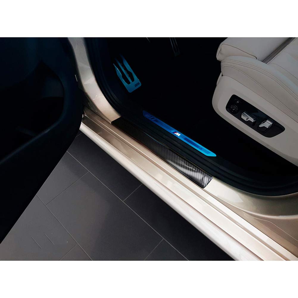 Avisa 3D Black Carbon Door sill protectors compatible with BMW X5 IV G05 M-Package 2018-2-pieces
