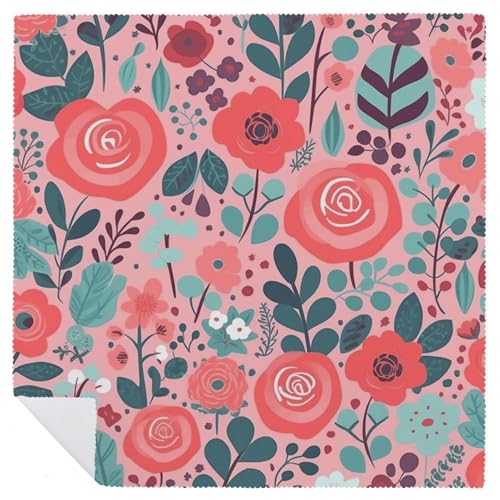 Servilletas de Tela Floral Roja 47.5x47.5 cm Pack x2 miniatura 6