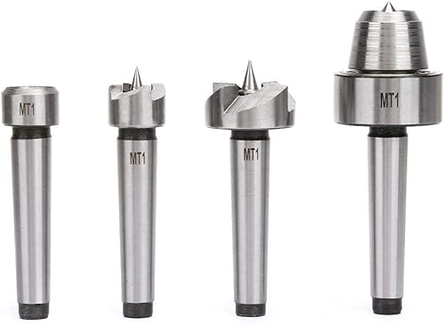 Miniatura 6 de 4pcs MT1 Torno de madera Live Center Drive Spur Cup Herramientas de torneado para carpintería con caja de madera (MT1)