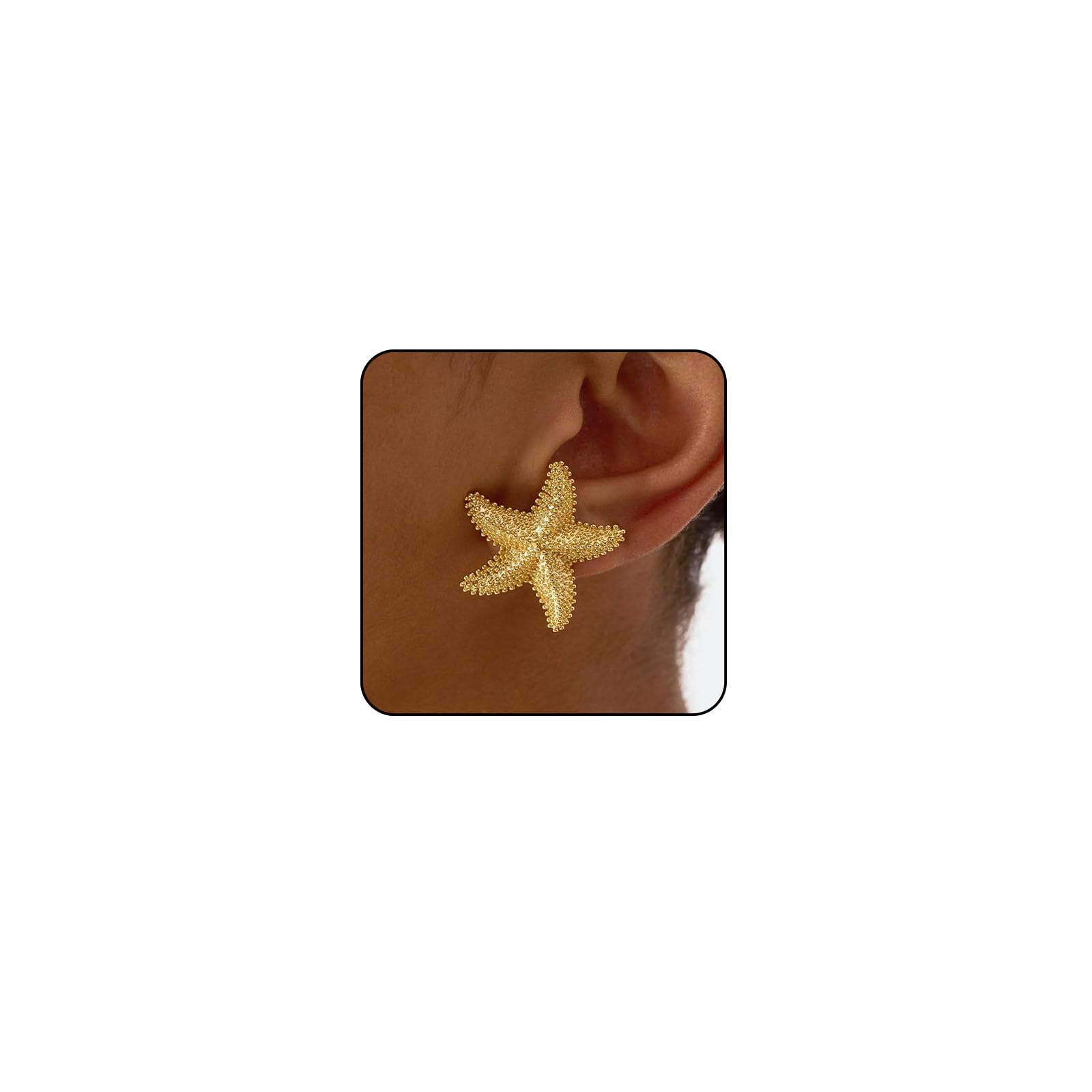 Sora TukiStarfish Earrings Beach Jewelry for Women Seashell Cowrie Puka Shell Earrings for Women Beach Earrings Ocean Jewlery