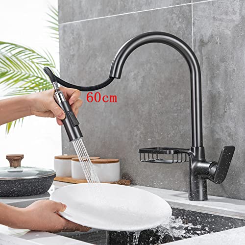 Robinet d'évier de cuisine à double mode d'eau avec douchette extractible fluide - 8