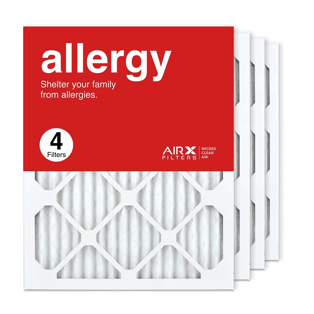 AIRx Filters16x20x1 Air Filter MERV 11 Pleated HVAC AC Furnace Air Filter, Allergy 4-Pack, Made in the USA