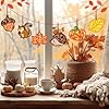 Feifeiya 24 Sets Fall Crafts Kit DIY Autumn Paper Crafts with Colored Tissue Paper Sticker Tools Fall Harvest Pumpkin Leaf Acorn Squirrel Suncatcher Ornaments for Classroom Thanksgiving Activity Arts #5