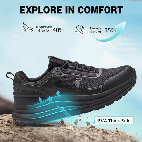 Men's Orthopedic Trail Running Shoes: Comfortable Arch Support Plantar Fasciitis Cross Training Athletic Sneakers, Orthotic Flat Feet Hiking Workout Tennis Walking Sports Shoes for Foot Heel Pain2