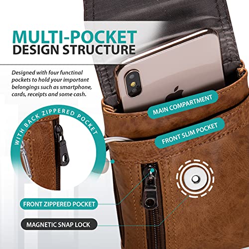 Hengwin Men’s Mobile Phone Pouch, Belt Phone Holster with Clip for iPhone 15 Pro, 15 - Image 4