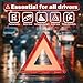 cureder Emergency Warning Triangles, 6 Pack with Packaging Foldable Warning Reflective Triangle Warning Kit, Emergency Triangle for Vehicles, Car Road Reflective Kit for Vehicles Breakdown