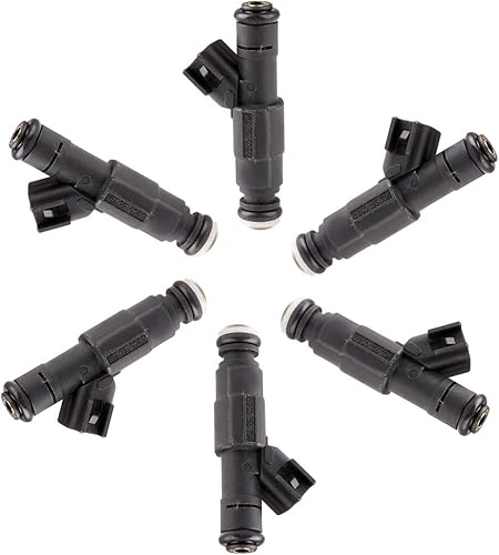 Juego de 6 inyectores de combustible ANGLEWIDE 0280155784 para Dodge para Ram 1500/para camioneta 2500, Dodge para Ram 3500, Jeep para