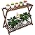 Tovacu Wood Plant Stand Indoor Outdoor 2 Tiers Flower Stand Corner Stepped Planter Shelf Rack Flowerpot Holder for Plant Display in Patio Balcony Entryway Porch Livingroom (Classic X-Cross Design)