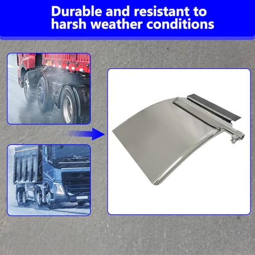 Image of 24 inchx34 inch Stainless Steel Quarter Fender Set Mud Flap Hangers fit for Semi Trucks Trailers, 2 Pack