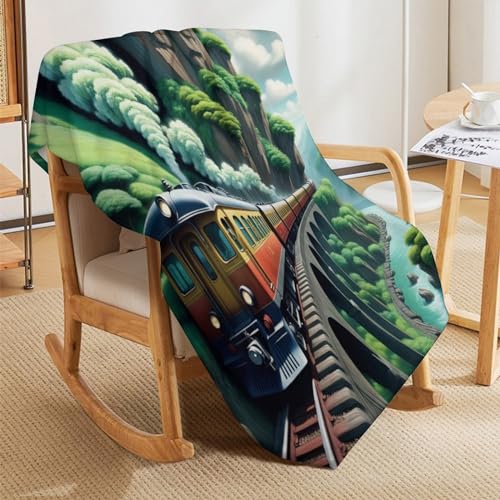 Couverture polaire train à vapeur le cadeau idéal pour passionnés