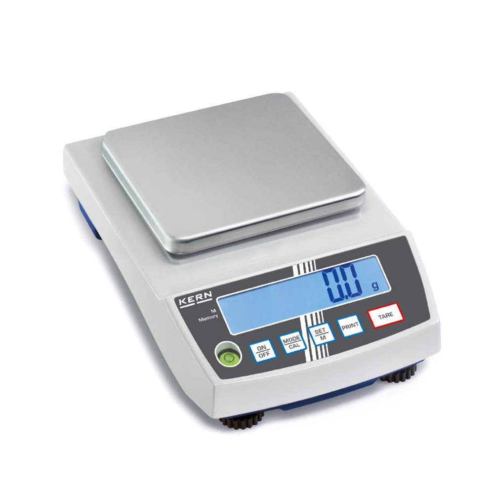 KERN WLPH6000 Serie PCB Balanza de Precisión, 150 mm x 170 mm Plataforma, 6000 g Ámbito de Pesaje, 1 g Graduación